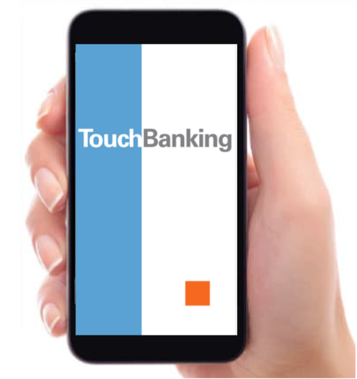 Touch Banking logo on mobile phone