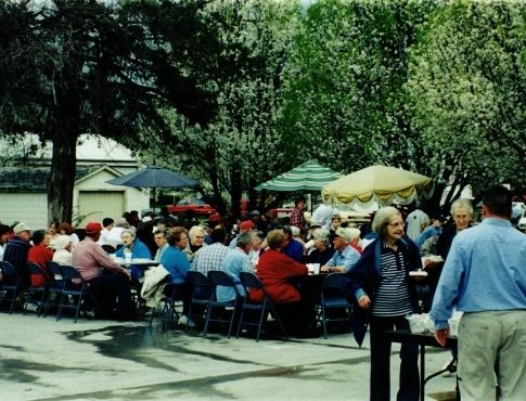 People having a picnic in a park