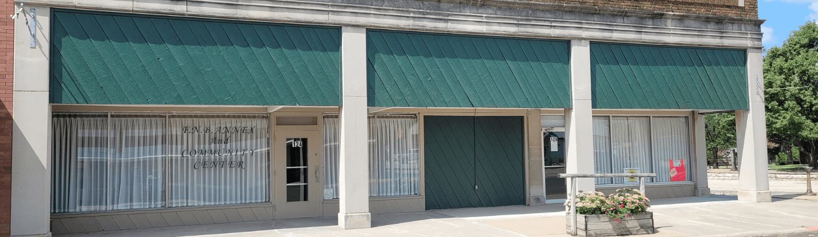 Image of the front of the community center