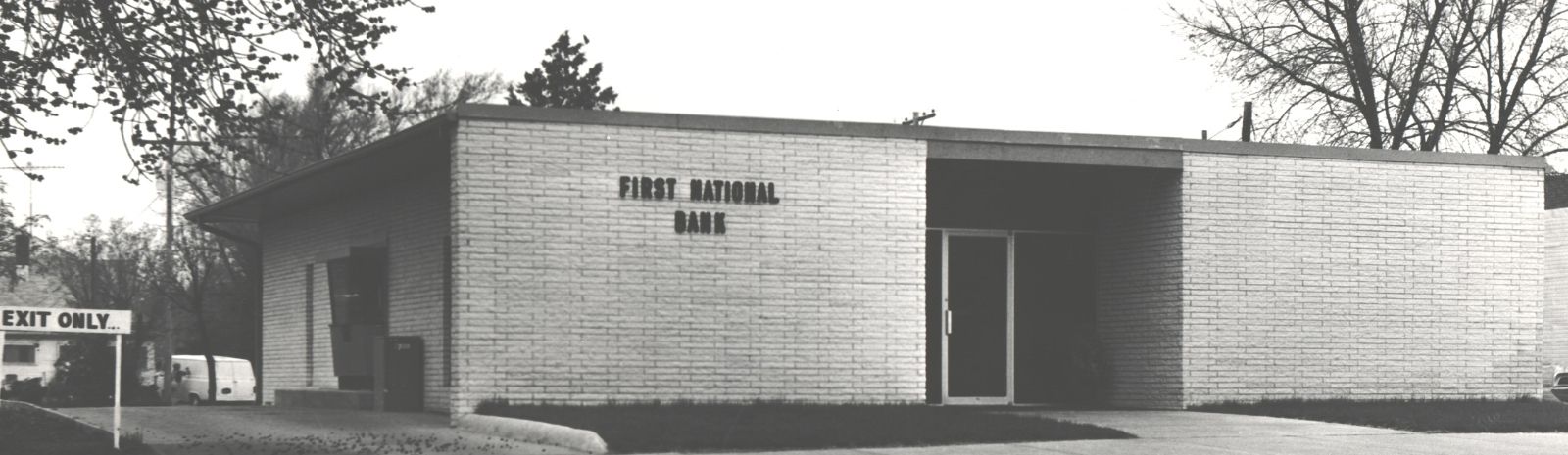 Old Black & white photo of the bank